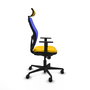 Piqueras y Crespo Chaise de Bureau Jorquera Jaune et Bleu