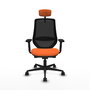 Piqueras y Crespo Chaise de Bureau Mardos Orange et Noir
