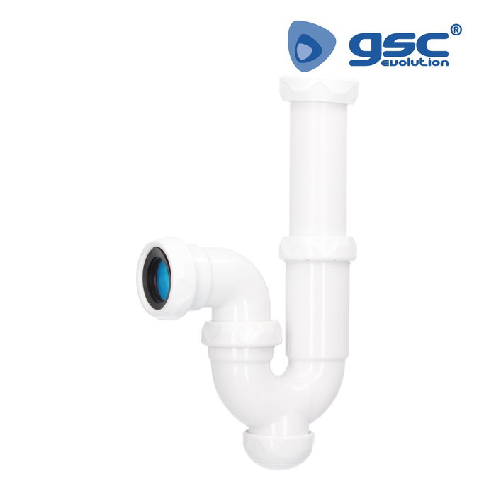 Gifont Siphon courbe extensible sortie Ø40 mm réductrice Ø32 mm