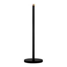 Andrea House BA72125 Porte-rouleau de toilette métal noir bambou 5 rouleaux 46,5 cm