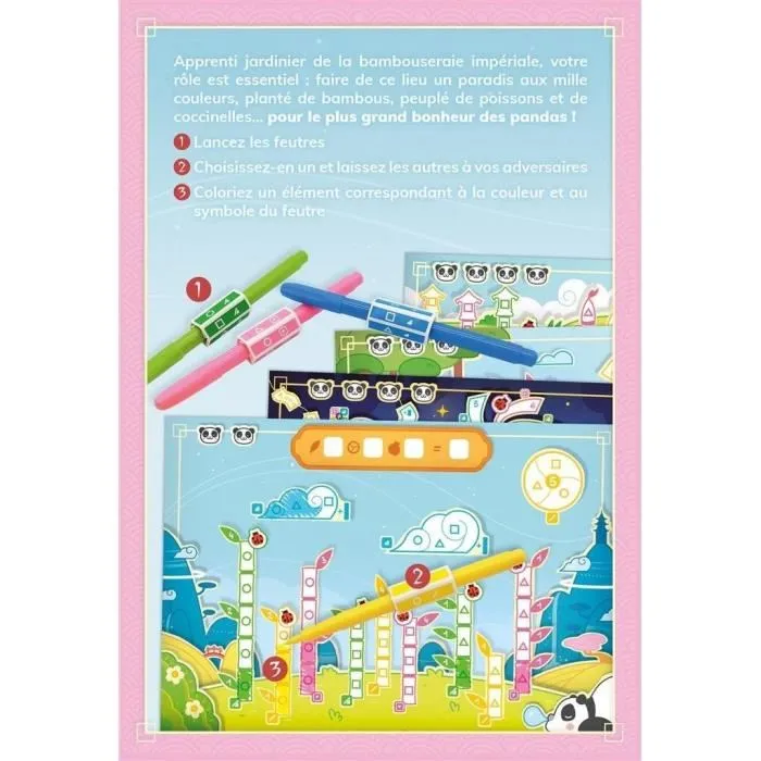 Asmodee Takenokolor - Jeu de coloriage roll & write, univers Takenoko, langue française