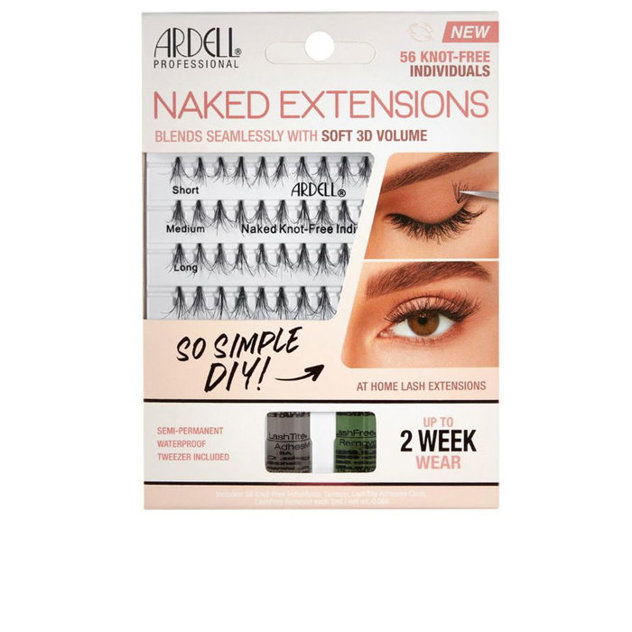 Ardell Extensions de Cils Naked Volume 3D Doux, 56 mèches individuelles sans nœuds #noir, 1 unité Ardell Extensions de Cils Naked Volume 3D Doux, 56 mèches individuelles sans nœuds #noir, 1 unité