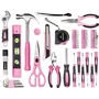 Fieldmann FDG 5016-71R Ensemble d'Outils de Bricolage 71 Pièces en Rose avec Poignées Ergonomiques pour Maison et Jardin