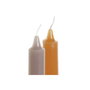 Ensemble de Bougies DKD Home Decor Gris Orange 2 x 2 x 20 cm 4 Pièces (2 Unités)