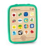 Hape Tablet de madera Magic Touch Curiosity, tablette tactile éducative en bois pour bébé 6 mois+, 19 x 14,7 x 2,6 cm, fonctionne avec piles
