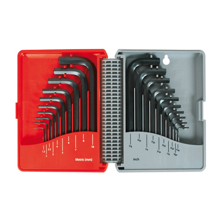 RATIO Jeu de 20 clés Allen coudées en L, dimensions de 1,5 mm à 10 mm, série complète RATIO Jeu de 20 clés Allen coudées en L, dimensions de 1,5 mm à 10 mm, série complète