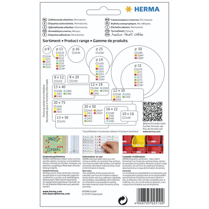 Herma Étiquettes de bijouterie 10x49 mm, 600 pièces
