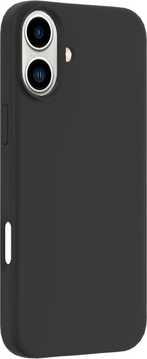 eSTUFF Coque iPhone 16 Plus INFINITE RIGA en silicone recyclé à 93% - Noir - Protection contre les chutes jusqu'à 1,2 m