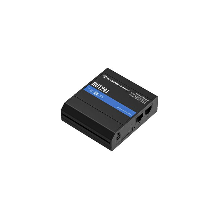 Teltonika Networks RUT241 - Routeur 4G LTE Cat 4 Wi-Fi, 2 ports Ethernet (1 WAN, 1 LAN) pour IoT/M2M - Bande Europe/Moyen-Orient/Afrique