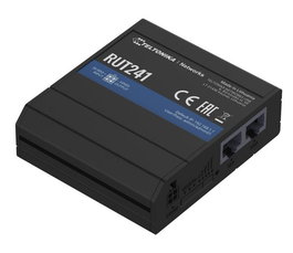 Teltonika Networks RUT241 - Routeur 4G LTE Cat 4 Wi-Fi, 2 ports Ethernet (1 WAN, 1 LAN) pour IoT/M2M - Bande Europe/Moyen-Orient/Afrique