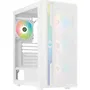 Boîtier PC BitFenix Apollo ARGB Blanc - Moyen Tour ATX - Sans alimentation - 4 ventilateurs 120mm ARGB, façade Mesh, verre trempé, USB 3.0