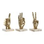 DKD Home Decor Figurine Décorative Mains Loft Blanc Doré