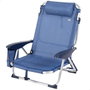 Color Baby Silla Playa - Chaise pliante plage en aluminium, 4 positions, 51 x 45 x 76 cm, avec coussin, poche et poignée