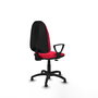 PIQUERAS Y CRESPO Chaise de bureau Algarra, tissu rouge, base polyamide noire