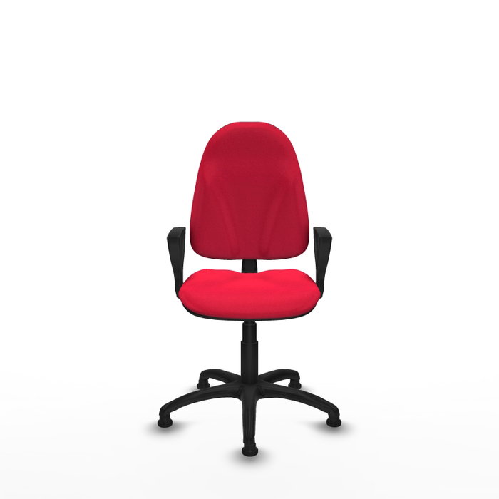 PIQUERAS Y CRESPO Chaise de bureau Algarra, tissu rouge, base polyamide noire PIQUERAS Y CRESPO Chaise de bureau Algarra, tissu rouge, base polyamide noire