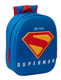 Safta - Mochila 3D Superman - Sac à dos 3D pour enfant (à partir de 3 ans) - 27 x 33 x 10 cm
