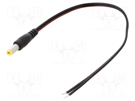 SUNNY Câble d'alimentation DC plat 0,2m, prise DC 5,5/2,1 droite, noir