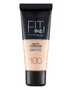 Maybelline Fit Me Matte + Poreless Fond de teint liquide 100 Ivoire chaud, 30 ml