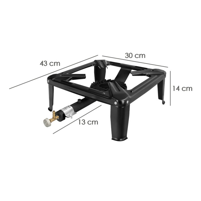 WOLFPACK LINEA PROFESIONAL Réchaud à gaz 4 pieds 30x30cm WOLFPACK LINEA PROFESIONAL Réchaud à gaz 4 pieds 30x30cm