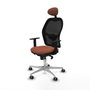 Piqueras y Crespo Chaise de Bureau avec Appui-tête Jorquera 1D086G1 Marron Noir