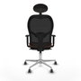 Piqueras y Crespo Chaise de Bureau avec Appui-tête Jorquera 1D086G1 Marron Noir