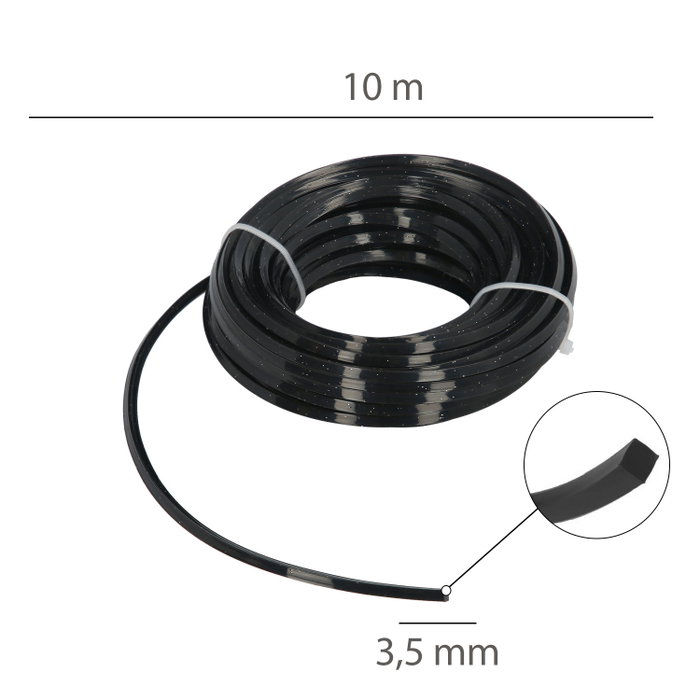 WOLFPACK LINEA PROFESIONAL Fil Nylon/Aluminium Carré Professionnel 3,5mm (Rouleau 10m) WOLFPACK LINEA PROFESIONAL Fil Nylon/Aluminium Carré Professionnel 3,5mm (Rouleau 10m)
