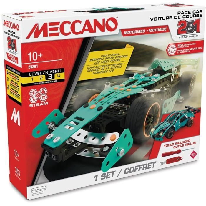 Bandai Meccano Coffret Voiture de Course 2 en 1 - Formule 1 Bandai Meccano Coffret Voiture de Course 2 en 1 - Formule 1