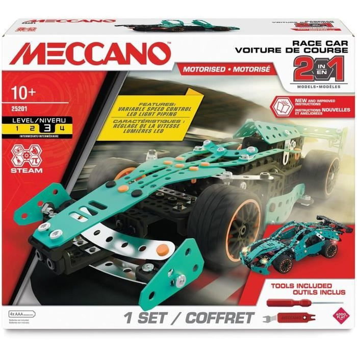 Bandai Meccano Coffret Voiture de Course 2 en 1 - Formule 1 Bandai Meccano Coffret Voiture de Course 2 en 1 - Formule 1