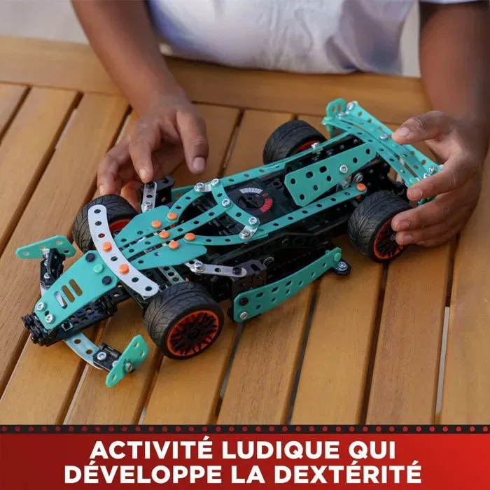Bandai Meccano APM20108 - Coffret de Construction Voiture de Course 2 en 1 avec 353 Pièces, Inclut Modèle de Formule 1 - Jouet de Construction Mécanique Éducatif à Partir de 10 Ans