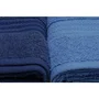 Set de 4 serviettes de main - 50 x 90 cm - Coton 100% - Bleu