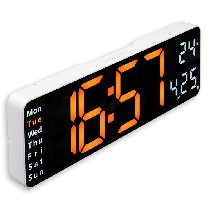Horloge Murale avec Thermomètre Hama 00222224 Blanc Noir Plastique
