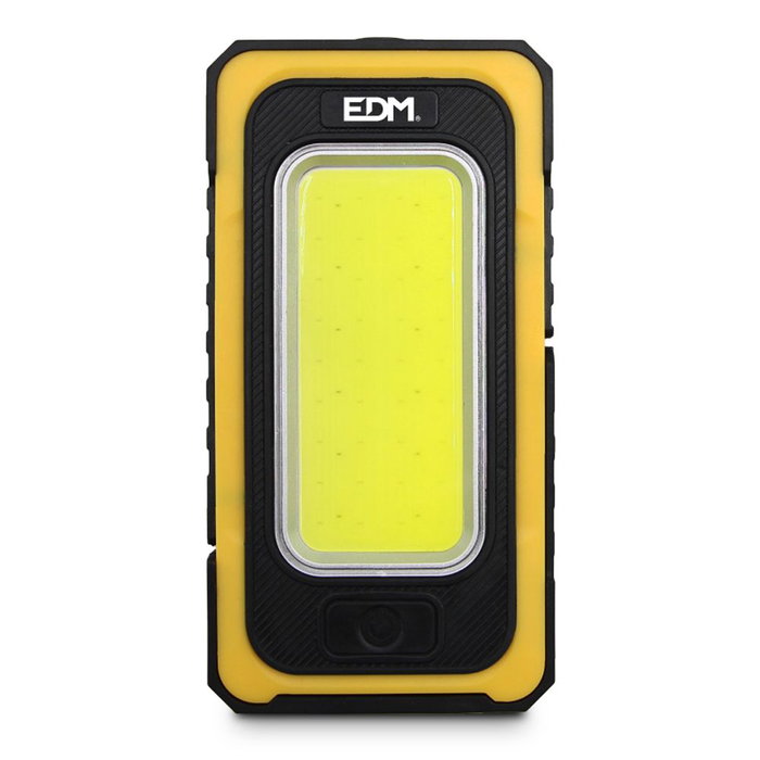 Edm Lampe torche LED solaire rechargeable avec crochet et aimant 10 W 750 lm COB