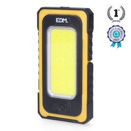 Edm Lampe torche LED solaire rechargeable avec crochet et aimant 10 W 750 lm COB