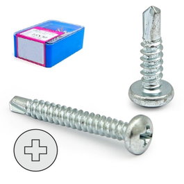 DUVER Vis à frapper tête bombée DIN 7504-N zincées 16mm x 3.9mm
