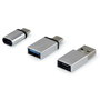 Adaptateur USB Equip 133475 Argenté (3 Unités)