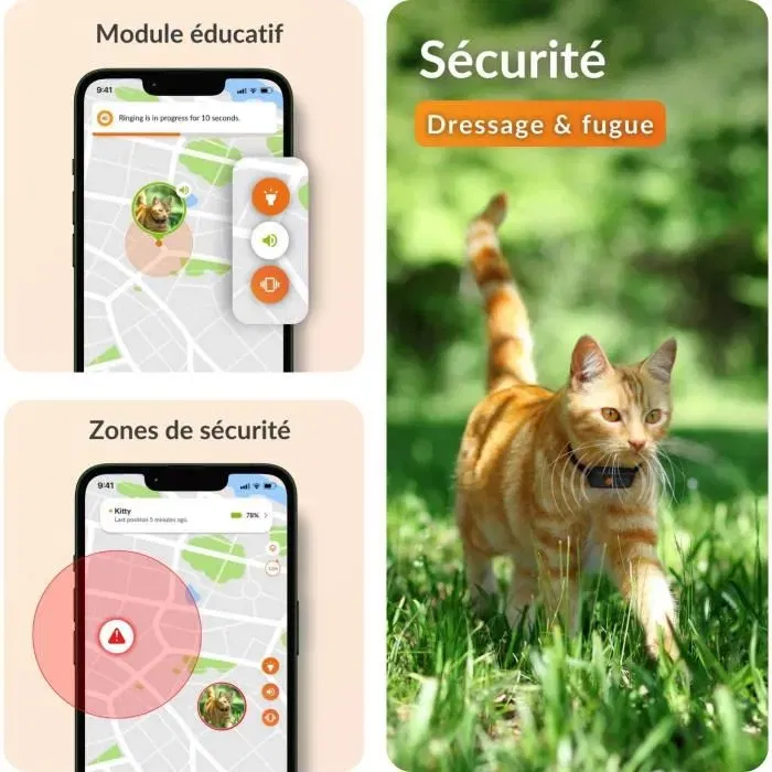 Weenect XS Traceur GPS pour Chat - Black Edition 2023 - Suivi en temps réel, pour extérieur, sans limite de distance, le plus petit du marché Weenect XS Traceur GPS pour Chat - Black Edition 2023 - Suivi en temps réel, pour extérieur, sans limite de distance, le plus petit du marché