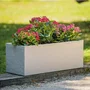 Eda - Volcania Up - Jardinière balconnière 25 L, décor pierre, beige calcaire, 59 x 19,5 x 22,8 cm, intérieur/extérieur