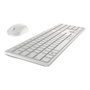 Dell Pro KM5221W Kit clavier et souris sans fil QWERTY espagnol blanc, 2,4 GHz, récepteur USB, sécurité AES-128 4000 ppp