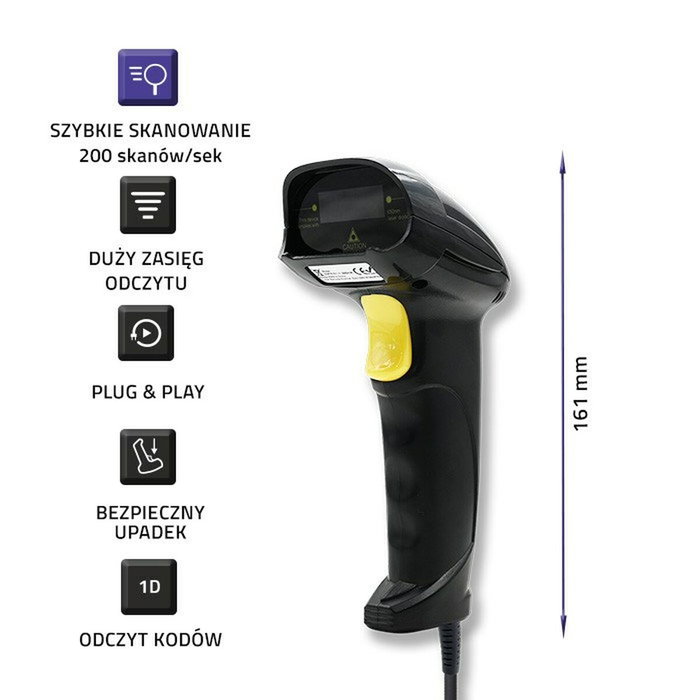Qoltec Scanner Portable 50876 Noir