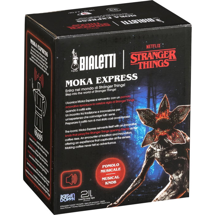 Bialetti Moka Express Collection Stranger Things 130 ml Noir / Rouge Bialetti Moka Express Collection Stranger Things 130 ml Noir / Rouge