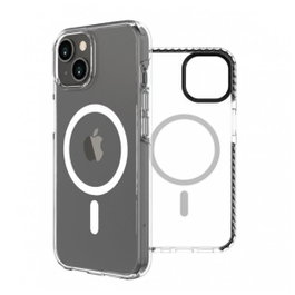 Muvit Recycletek MagSafe Shockproof 3m pour iPhone 14 Plus - Transparent/Noir
