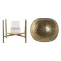 Bougeoir Home ESPRIT Doré Métal Verre 29 x 29 x 26,5 cm
