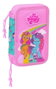 Safta Plumier double poche 28 pièces My Little Pony "Magic" avec motifs, dimensions 12.5x19.5x4 cm