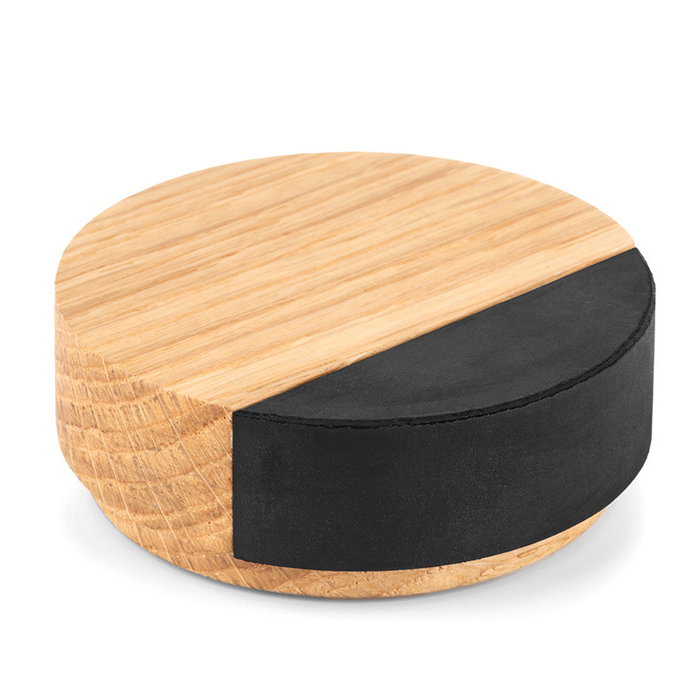 VIEFE Puk Arrêt de porte 65x24 mm en bois de chêne naturel VIEFE Puk Arrêt de porte 65x24 mm en bois de chêne naturel