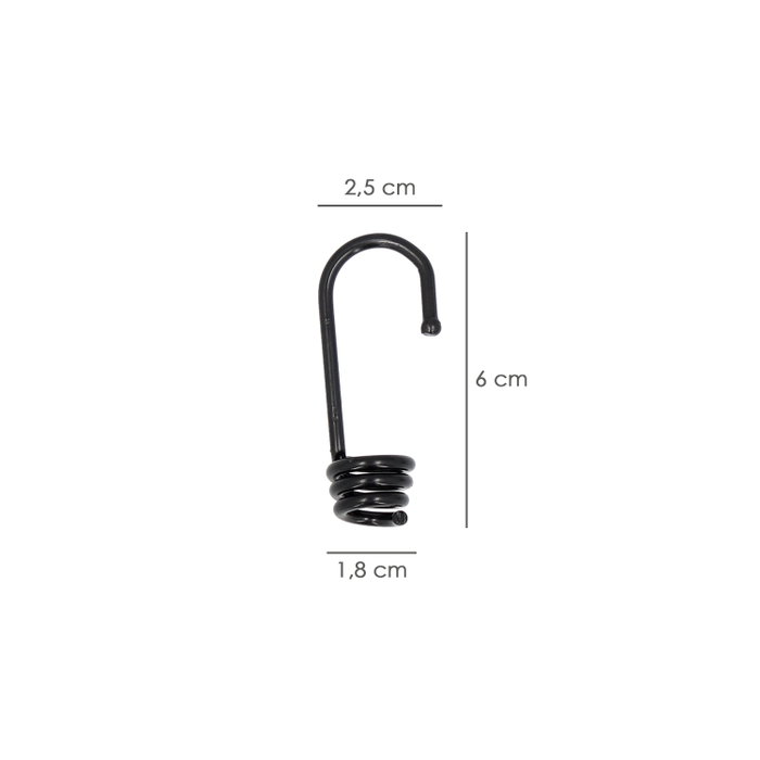 WOLFPACK LINEA PROFESIONAL Lot de 2 crochets pour cordon élastique en acier