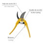 WOLFPACK LINEA PROFESIONAL Ciseaux de taille 3163 de 230 mm à 1 main
