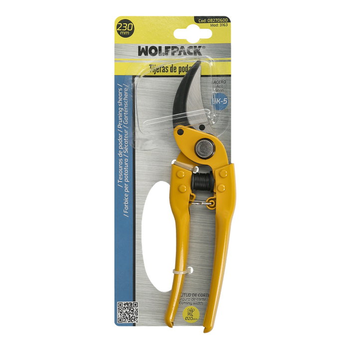 WOLFPACK LINEA PROFESIONAL Ciseaux de taille 3163 de 230 mm à 1 main