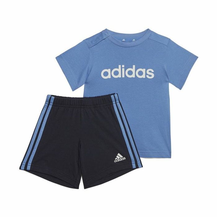 Ensemble de Sport pour Bébé Adidas 3 Stripes Bleu Ensemble de Sport pour Bébé Adidas 3 Stripes Bleu