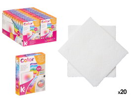 Arte Regal Set 20 Toallitas Atrapacolor Blanc - Tissu 12x16x3 cm (Set de 20)