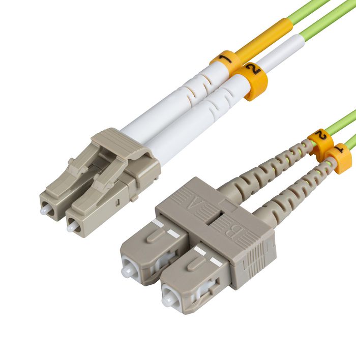 MicroConnect Câble à fibre optique LC-SC Multimode OM5 Duplex Vert Citron 5m MicroConnect Câble à fibre optique LC-SC Multimode OM5 Duplex Vert Citron 5m